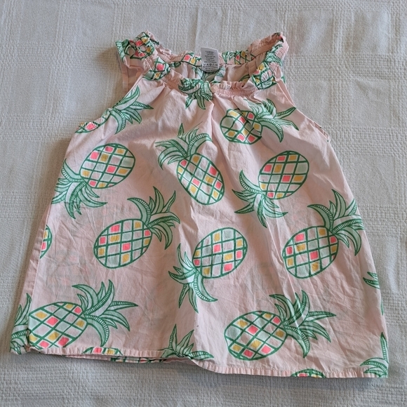 Gymboree girls size 12 pineapple top with hole - Picture 1 of 4
